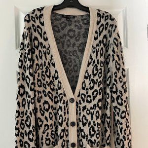 Banana Republic Leopard print cardigan size L